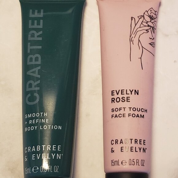 Crabtree & Evelyn Smooth & Refine Body Lotion Soft Touch Face Foam NEW - Picture 1 of 2